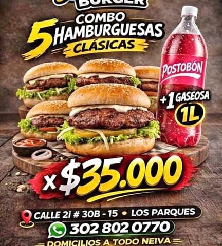 🍔🔥 ¡PROMO IMPERDIBLE EN NEIVA! 🔥🍔