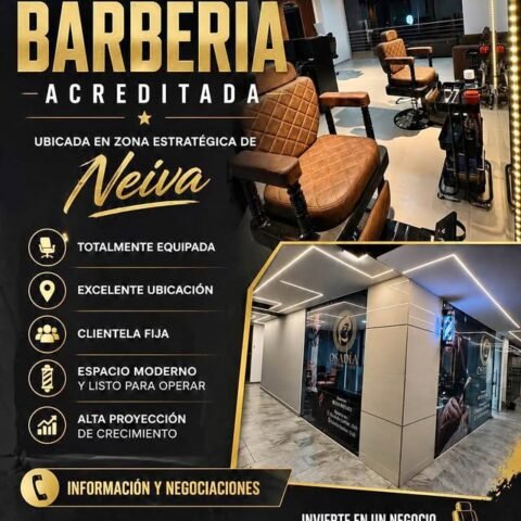 💈🔥 ¡SE VENDE BARBERÍA ACREDITADA EN NEIVA! 🔥💈